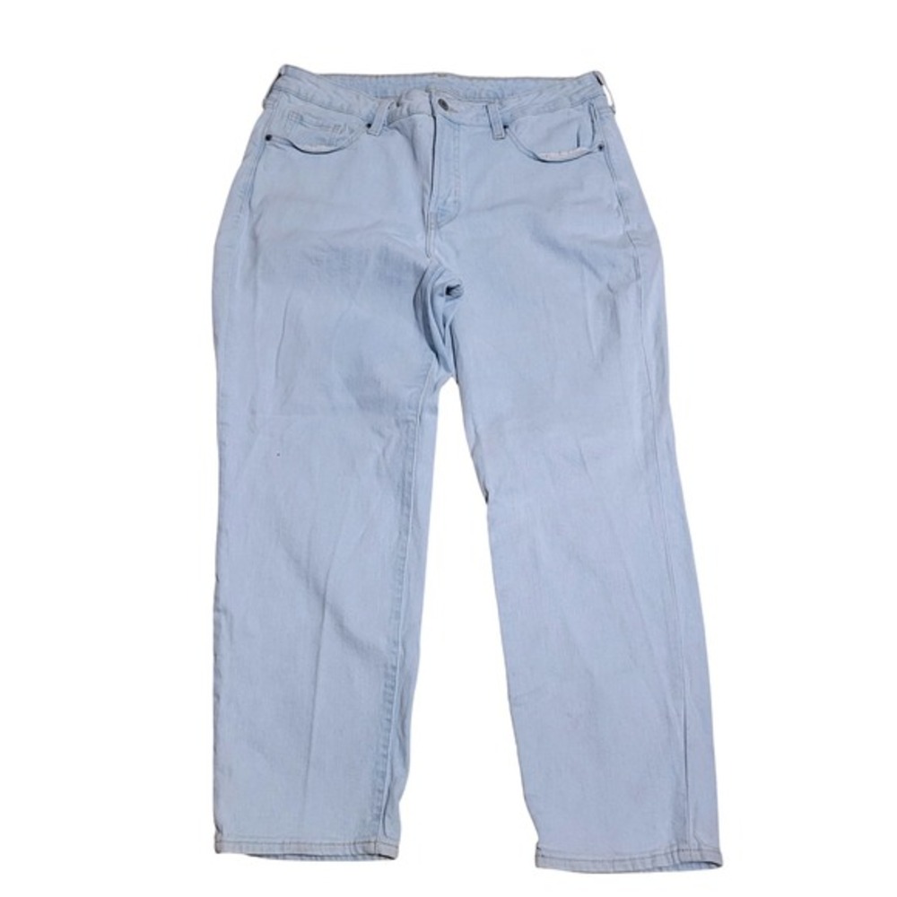 Old Navy O.G. Straight Jeans Women 14 Light Blue Good High Rise Secret Smooth